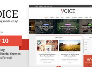 Voice v2.3 – Clean News/Magazine WordPress Theme